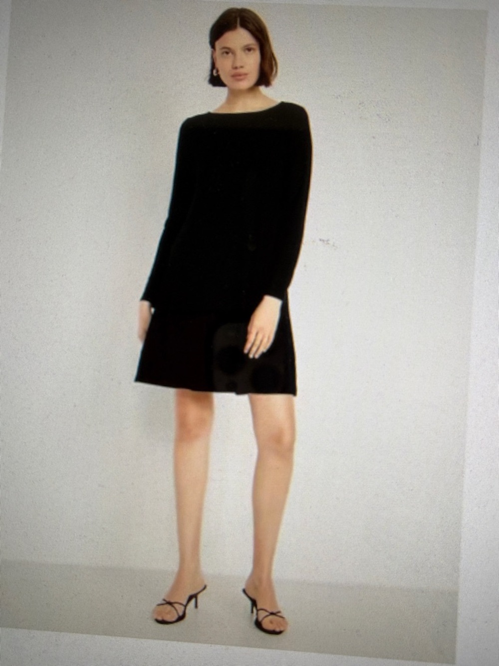 NWT Black Long Sleeve Jersey Knit Soft Sexy Autumn Fun Flirty Wedding Guest L
